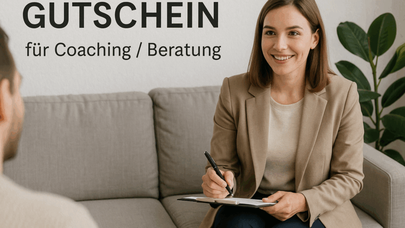 Das Bild ist eine Symboldarstellung für einen Gutschein der für ein Coaching oder eine Beratung eingelöst werden kann.